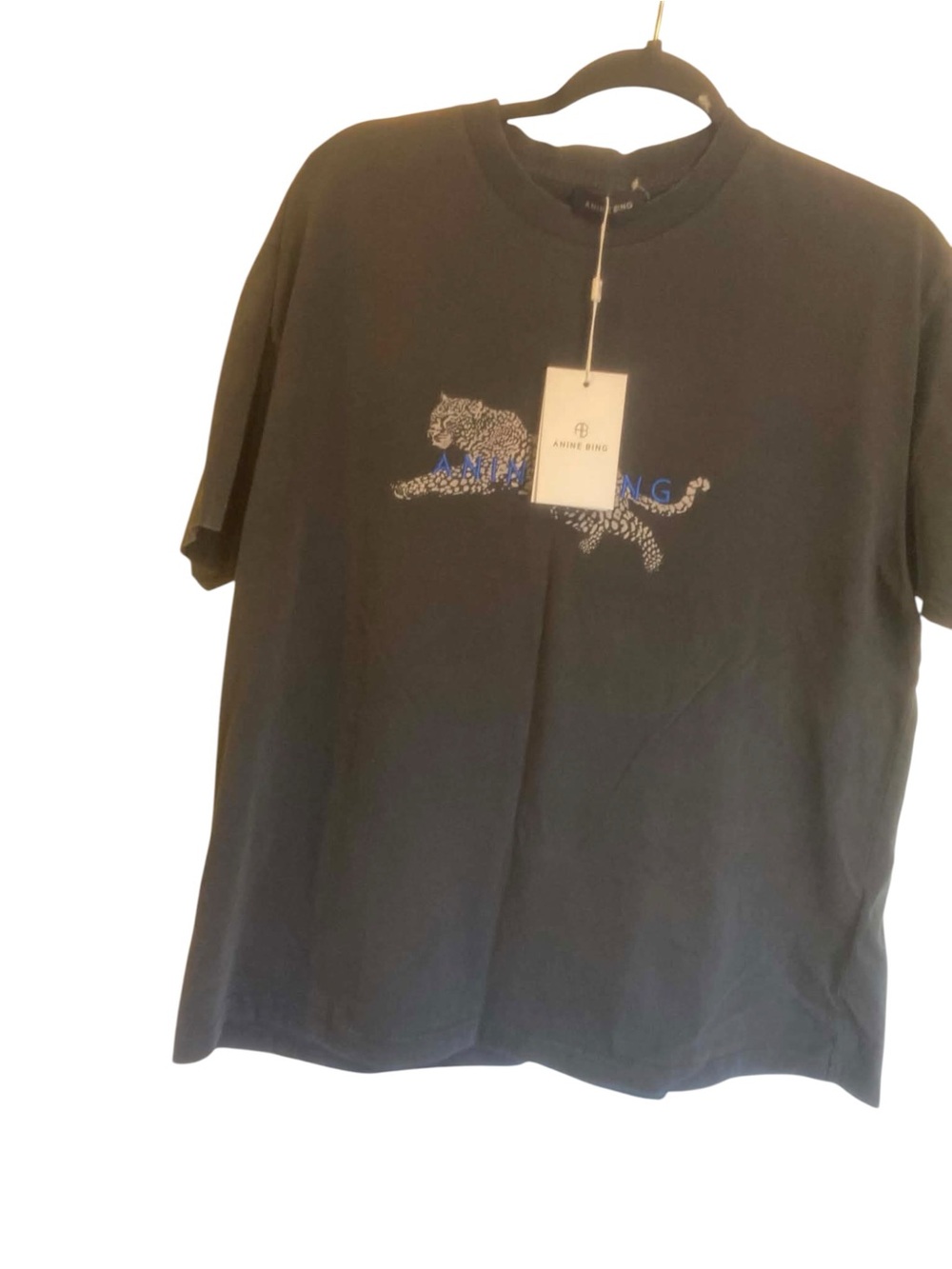 NWT Anine Bing Black Bling T-Shirt Size Medium